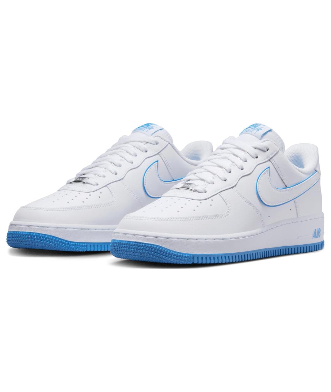 NIKE Белые кожаные низкие кроссовки / кеды, фото 4