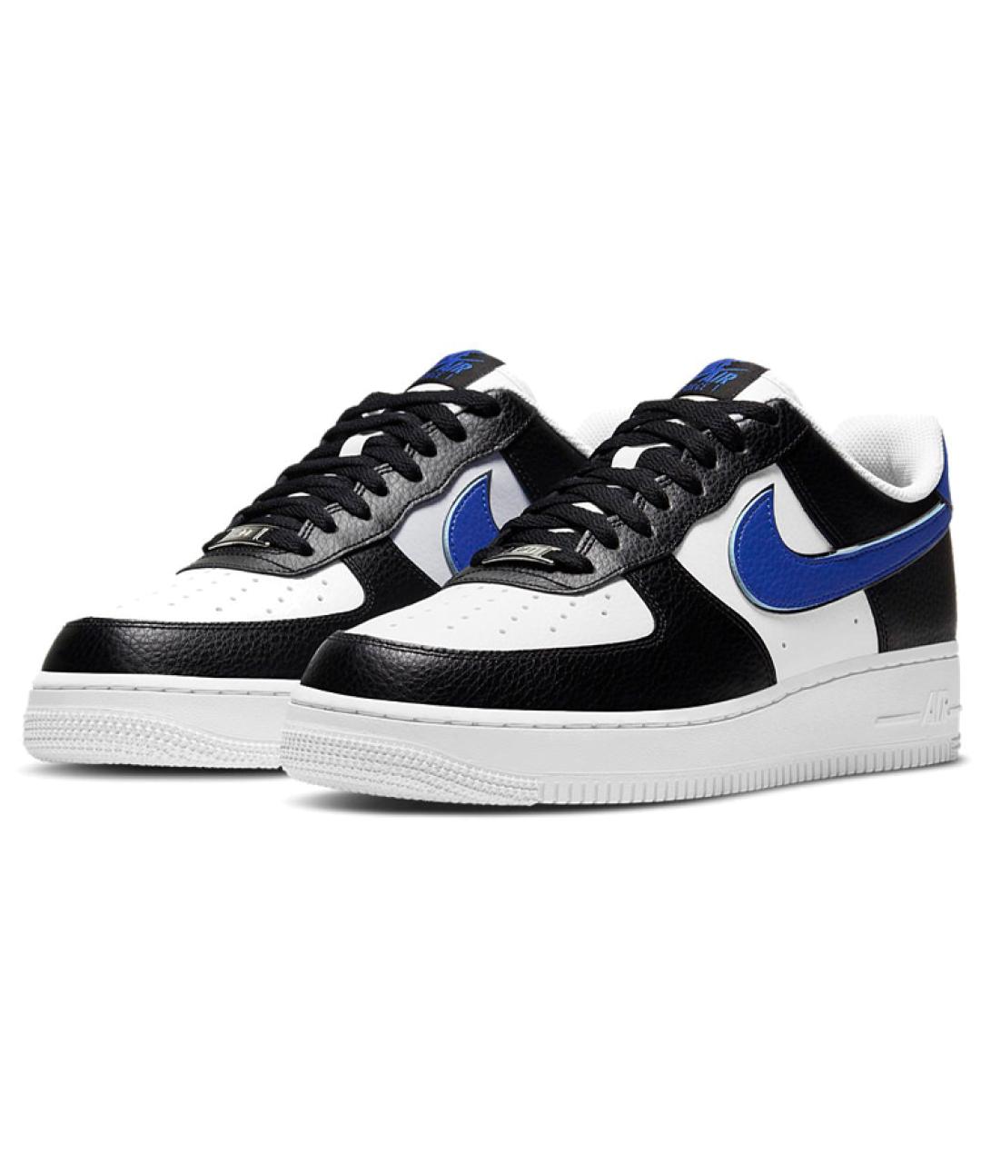 NIKE Черные кожаные низкие кроссовки / кеды, фото 4