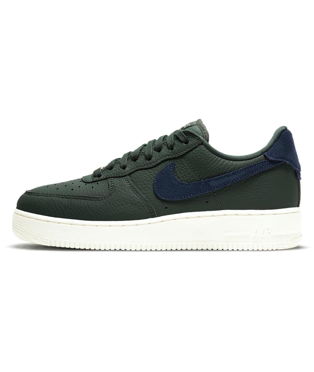 NIKE Зеленые кожаные низкие кроссовки / кеды, фото 3