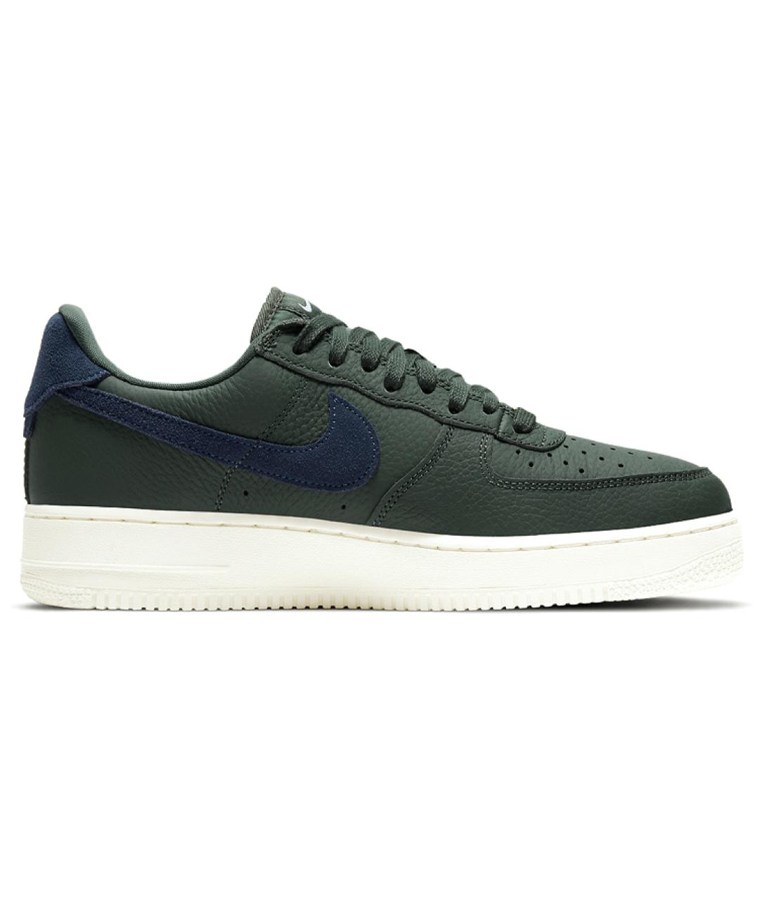 NIKE Зеленые кожаные низкие кроссовки / кеды, фото 2