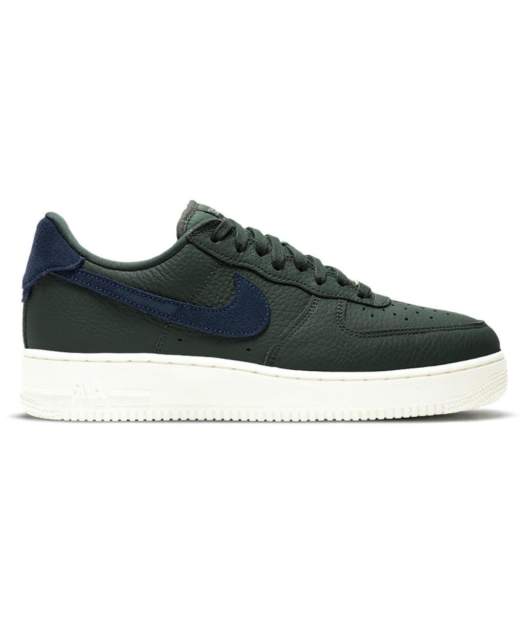 NIKE Зеленые кожаные низкие кроссовки / кеды, фото 1