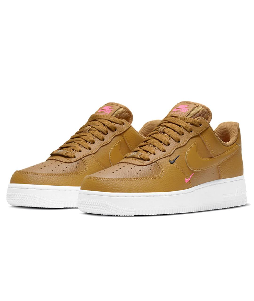 NIKE Коричневые кожаные кроссовки, фото 3