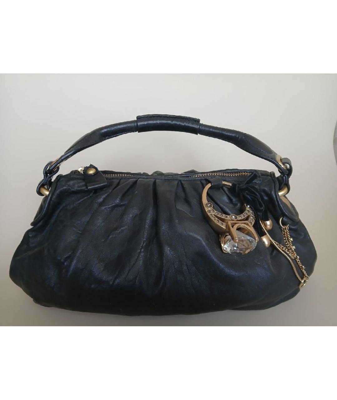 JUICY COUTURE Черная кожаная сумка с короткими ручками, фото 5