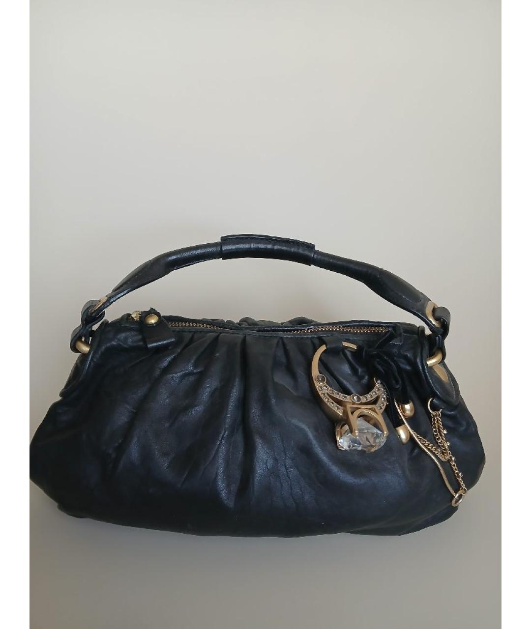 JUICY COUTURE Черная кожаная сумка с короткими ручками, фото 4