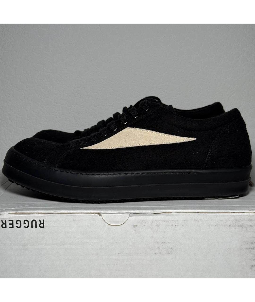 RICK OWENS DRKSHDW Черные низкие кроссовки / кеды, фото 2