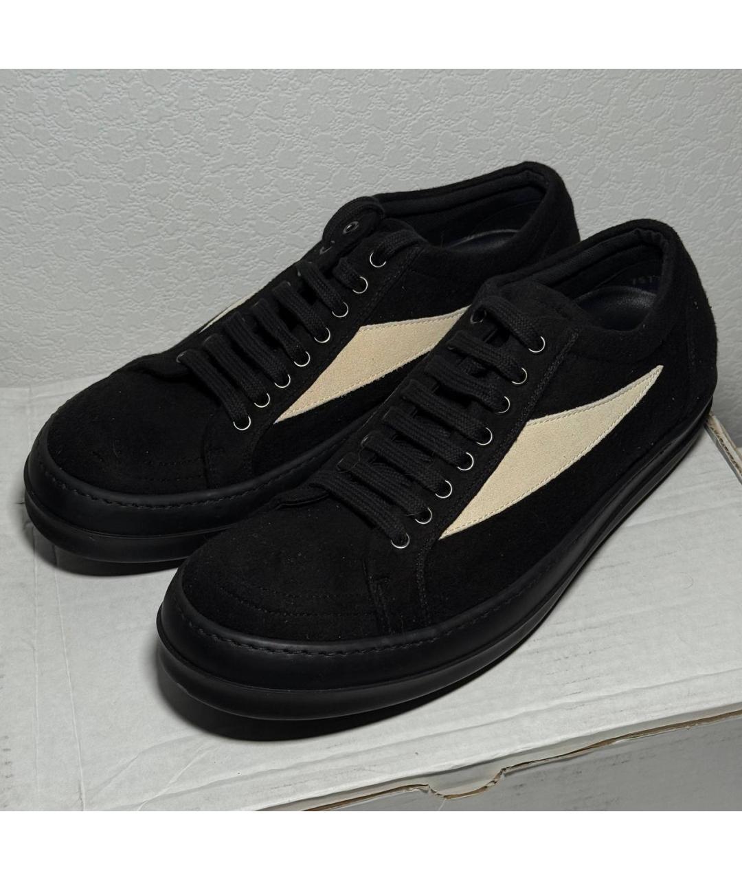 RICK OWENS DRKSHDW Черные низкие кроссовки / кеды, фото 3