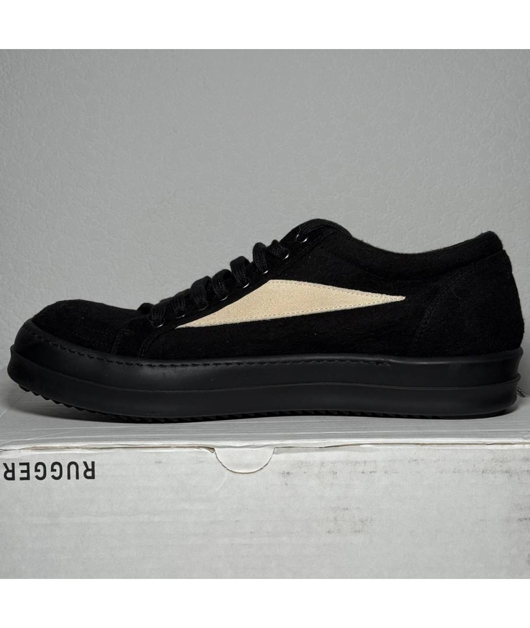 RICK OWENS DRKSHDW Черные низкие кроссовки / кеды, фото 5