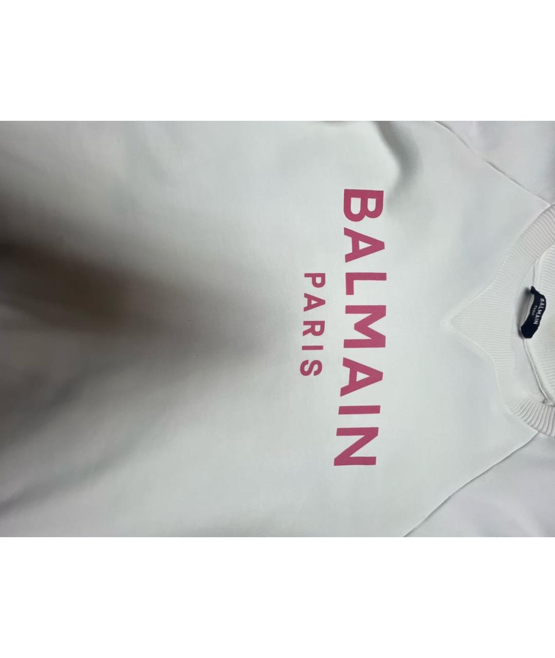 BALMAIN Белый хлопковый джемпер / свитер, фото 4