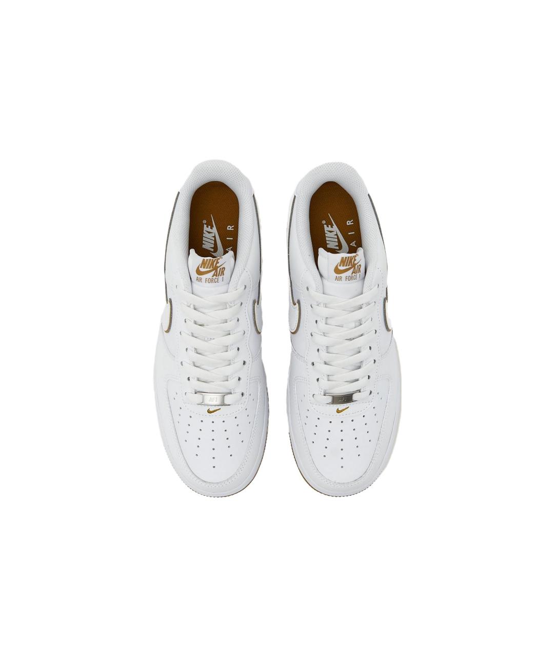 NIKE Белые кожаные низкие кроссовки / кеды, фото 4