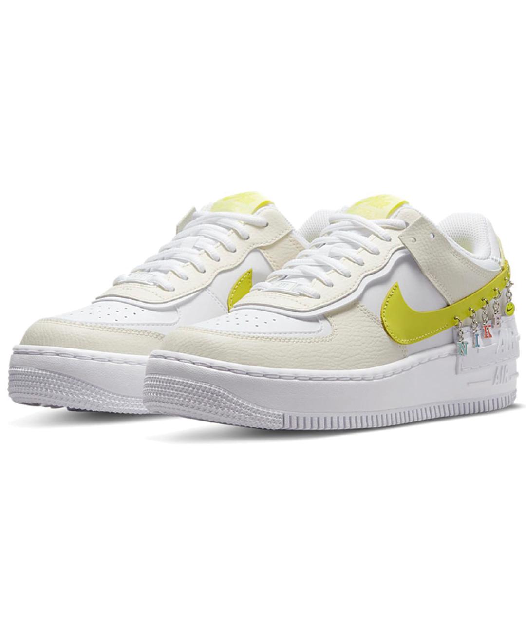 NIKE Белые кожаные кроссовки, фото 4