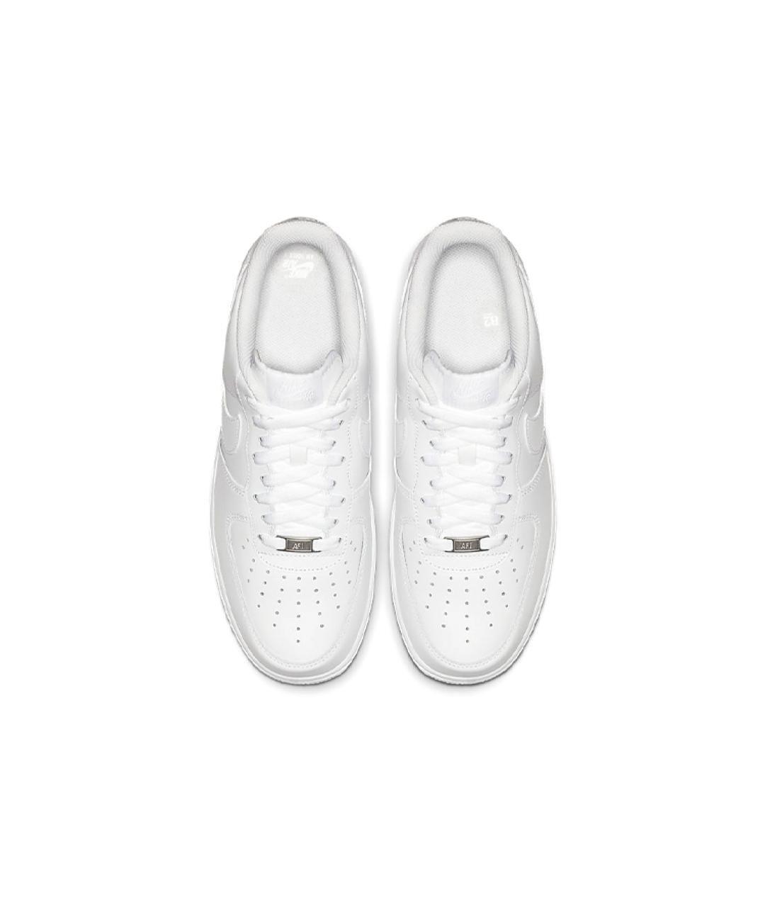 NIKE Белые кожаные низкие кроссовки / кеды, фото 4