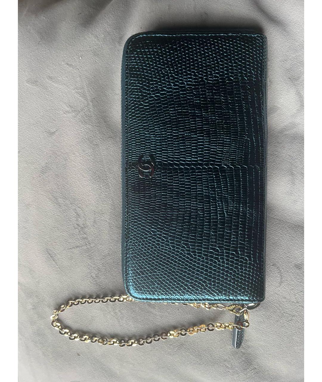 CHANEL Бирюзовый кошелек из экзотической кожи, фото 7