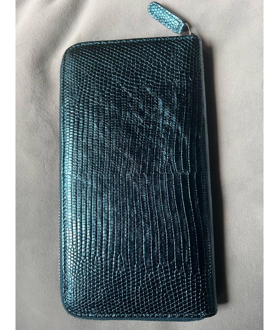 CHANEL Бирюзовый кошелек из экзотической кожи, фото 2