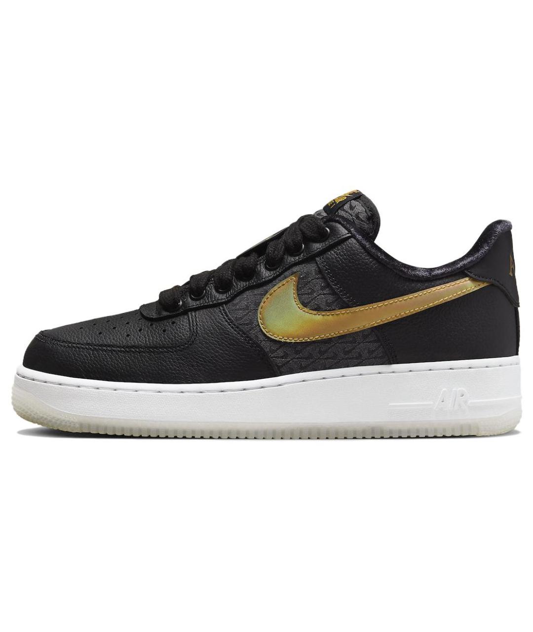 NIKE Черные кожаные низкие кроссовки / кеды, фото 2