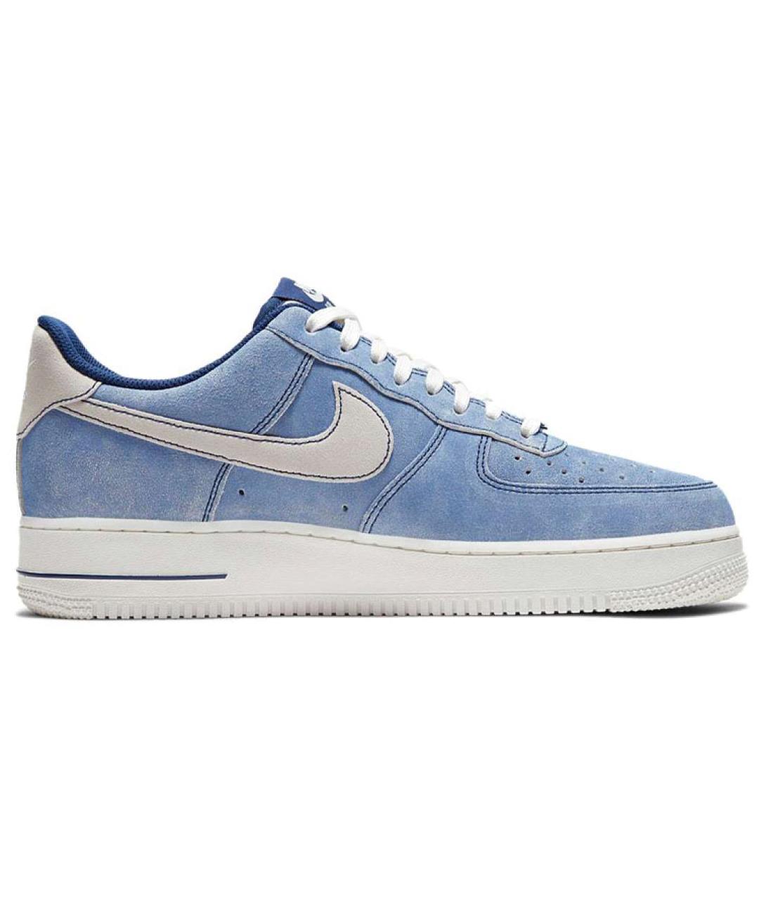 NIKE Синие замшевые низкие кроссовки / кеды, фото 3