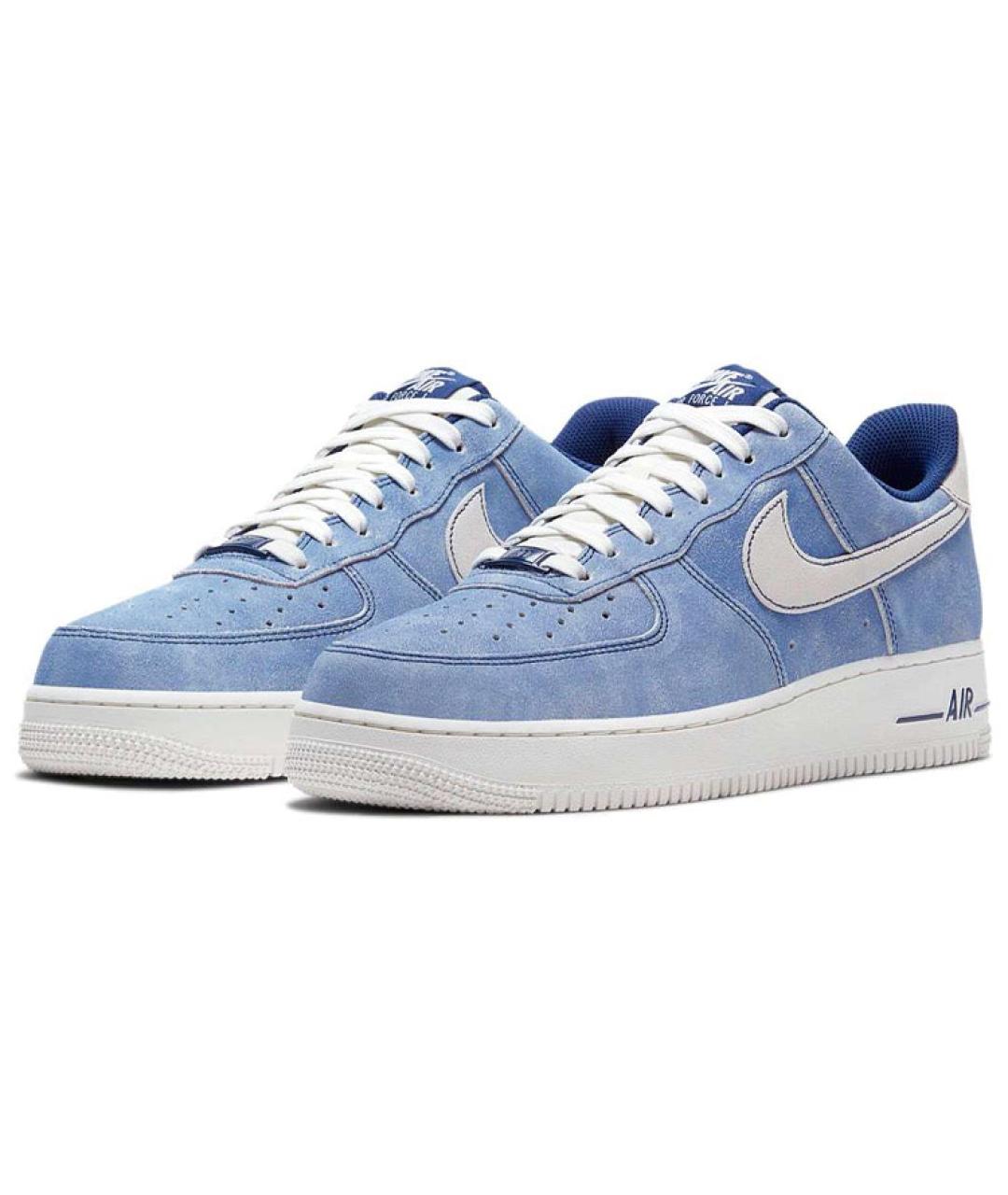 NIKE Синие замшевые низкие кроссовки / кеды, фото 4