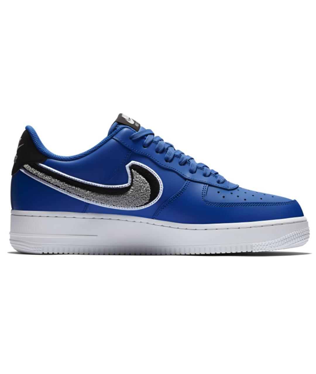 NIKE Синие кожаные кроссовки, фото 2