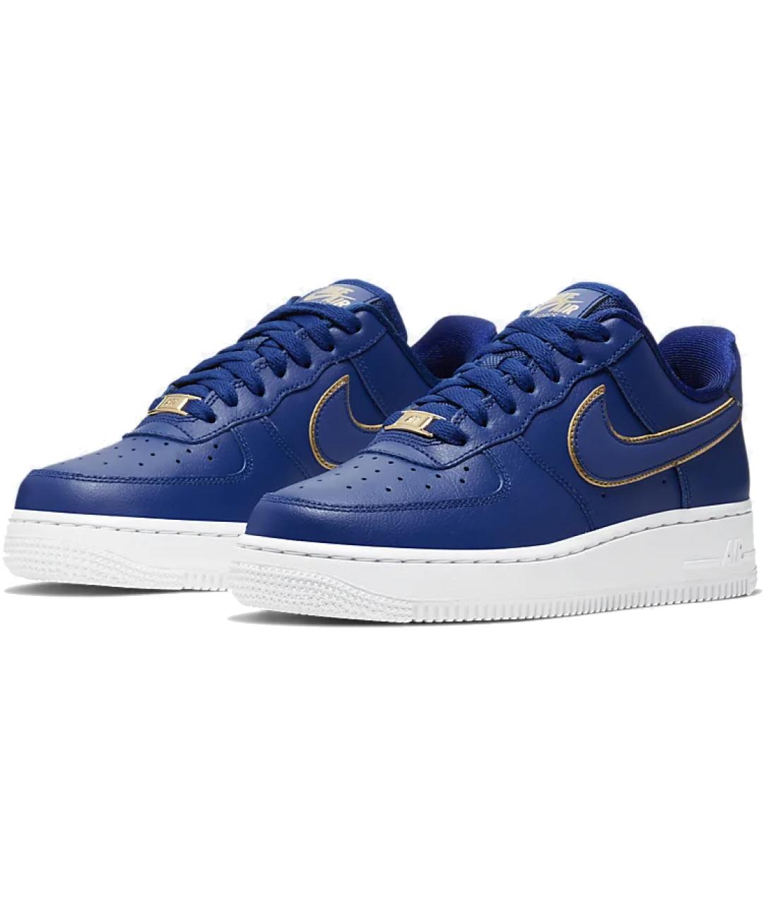 NIKE Синие кожаные кроссовки, фото 4