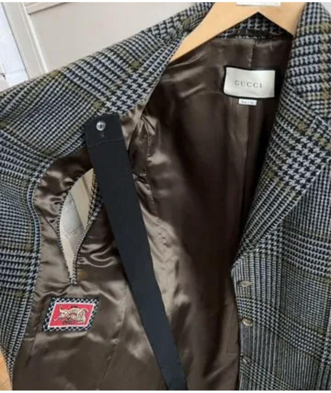 GUCCI Мульти шерстяной жакет/пиджак, фото 3