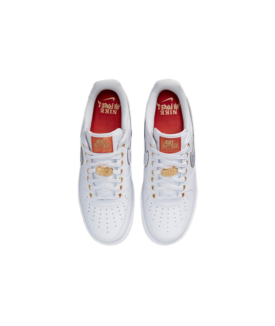 NIKE Белые кожаные низкие кроссовки / кеды, фото 5