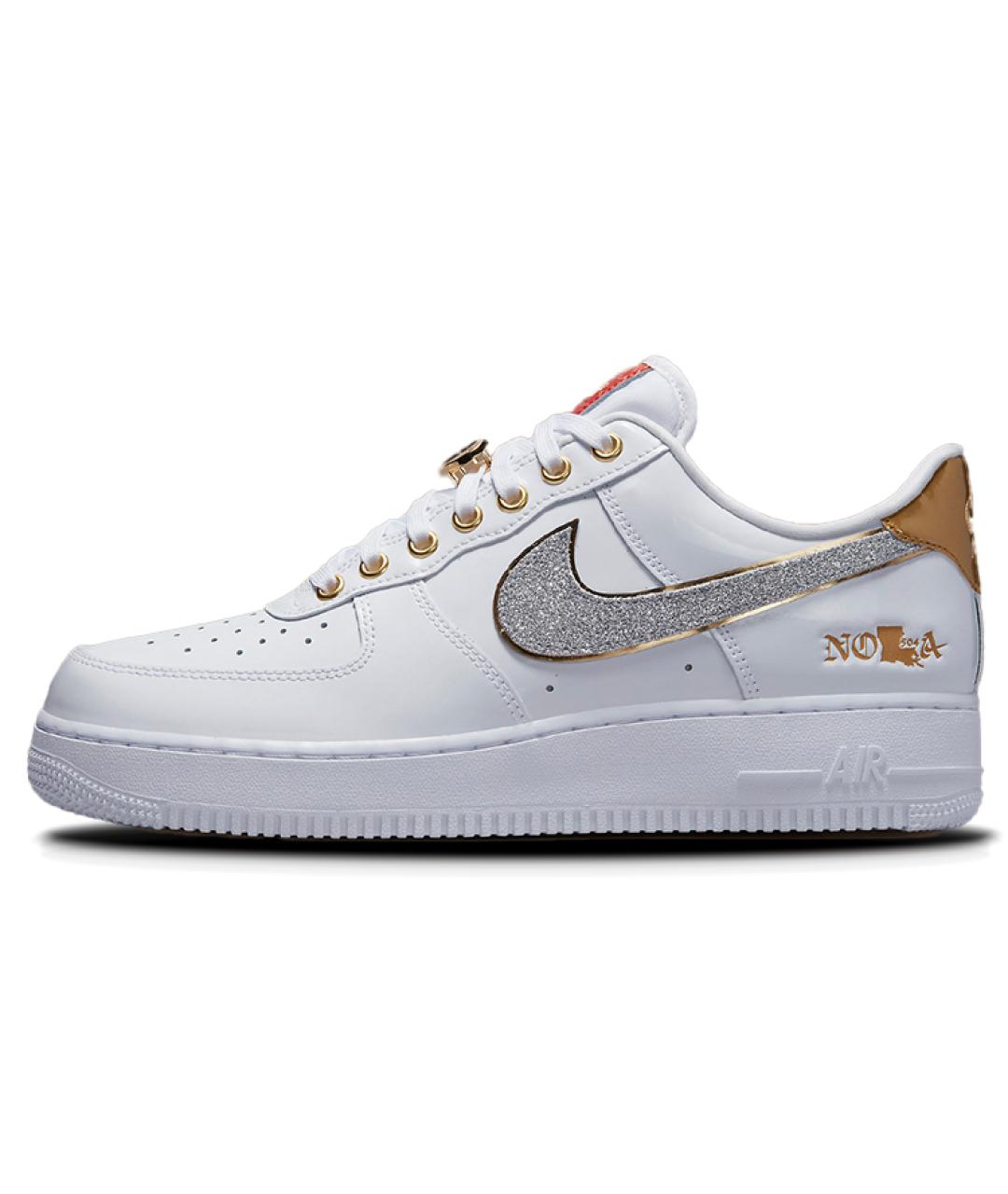 NIKE Белые кожаные низкие кроссовки / кеды, фото 2