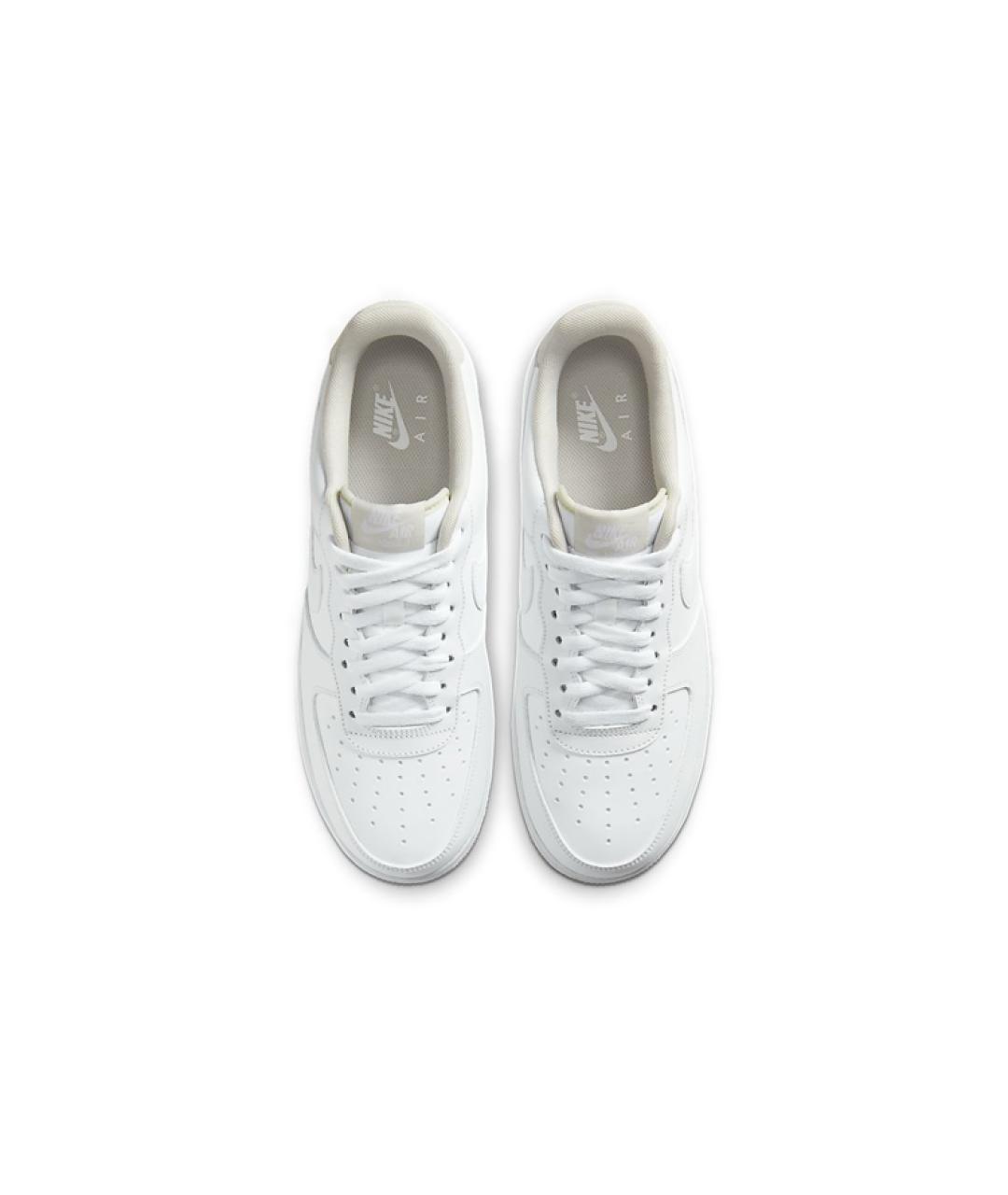 NIKE Белые кожаные низкие кроссовки / кеды, фото 5