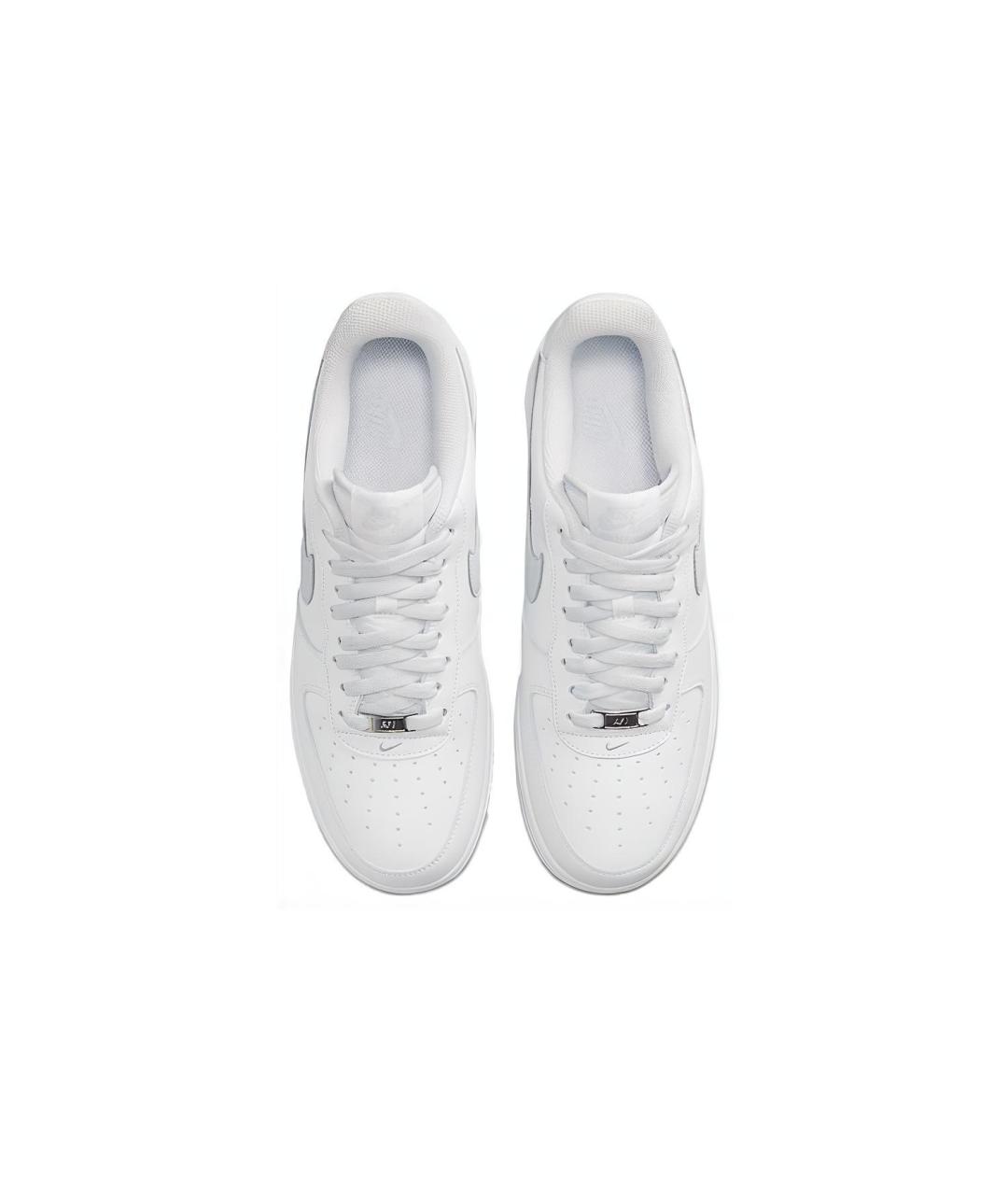 NIKE Белые кожаные низкие кроссовки / кеды, фото 5