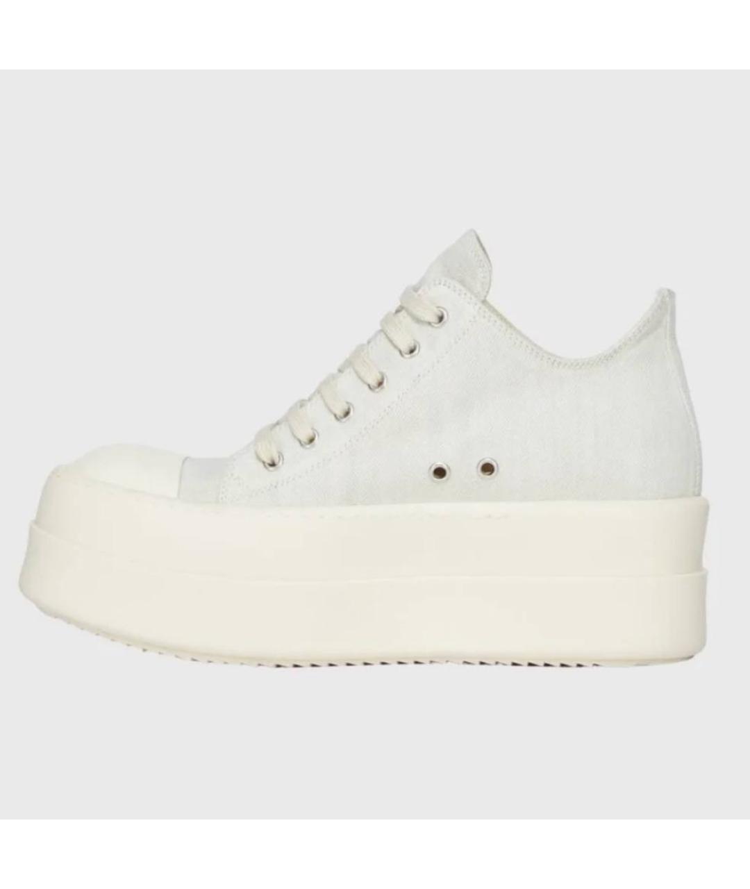 RICK OWENS DRKSHDW Белые низкие кроссовки / кеды, фото 7