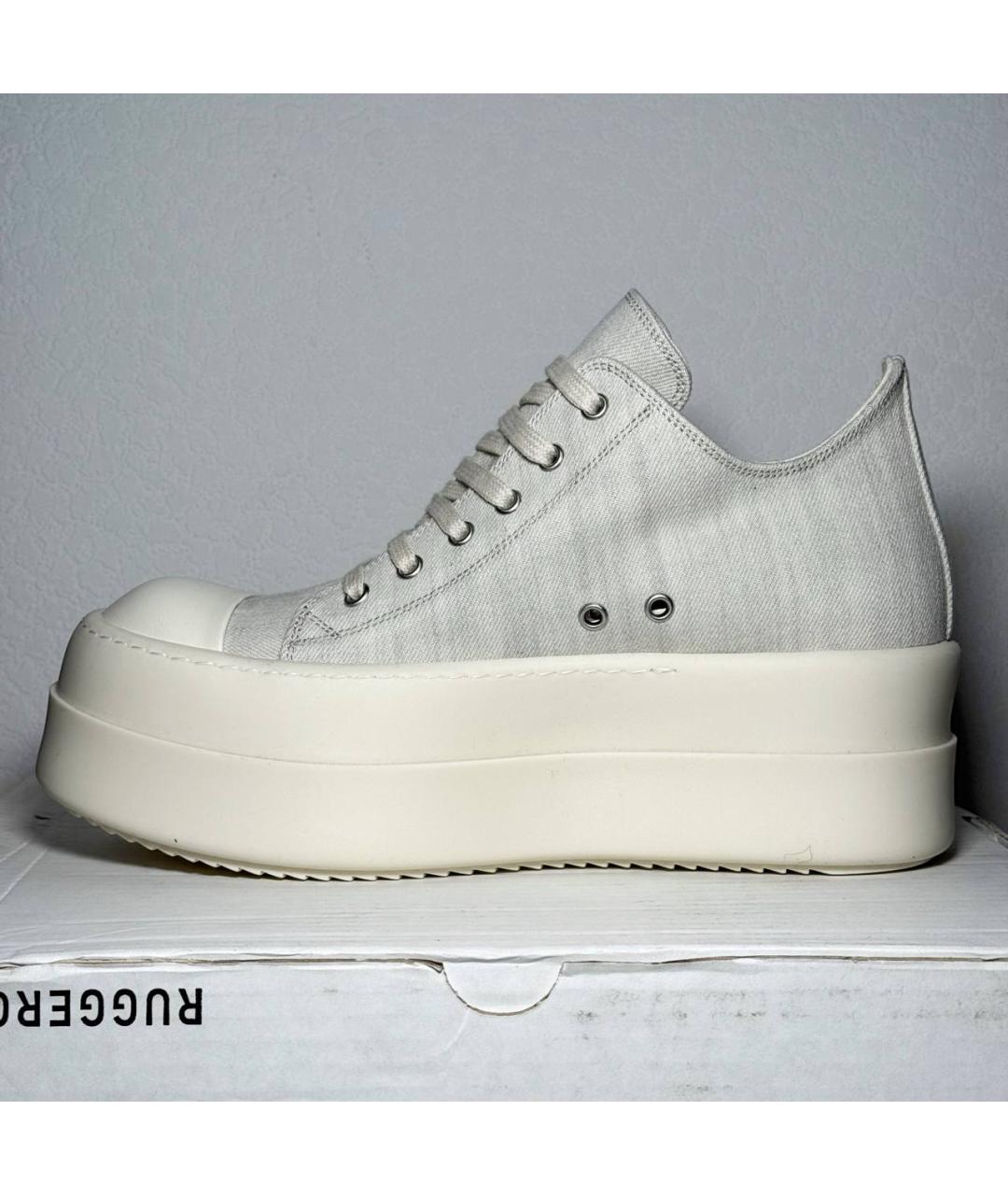 RICK OWENS DRKSHDW Белые низкие кроссовки / кеды, фото 5