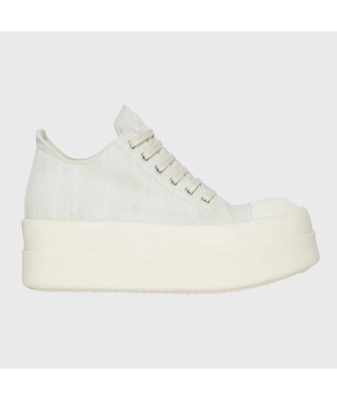 RICK OWENS DRKSHDW Белые низкие кроссовки / кеды, фото 2