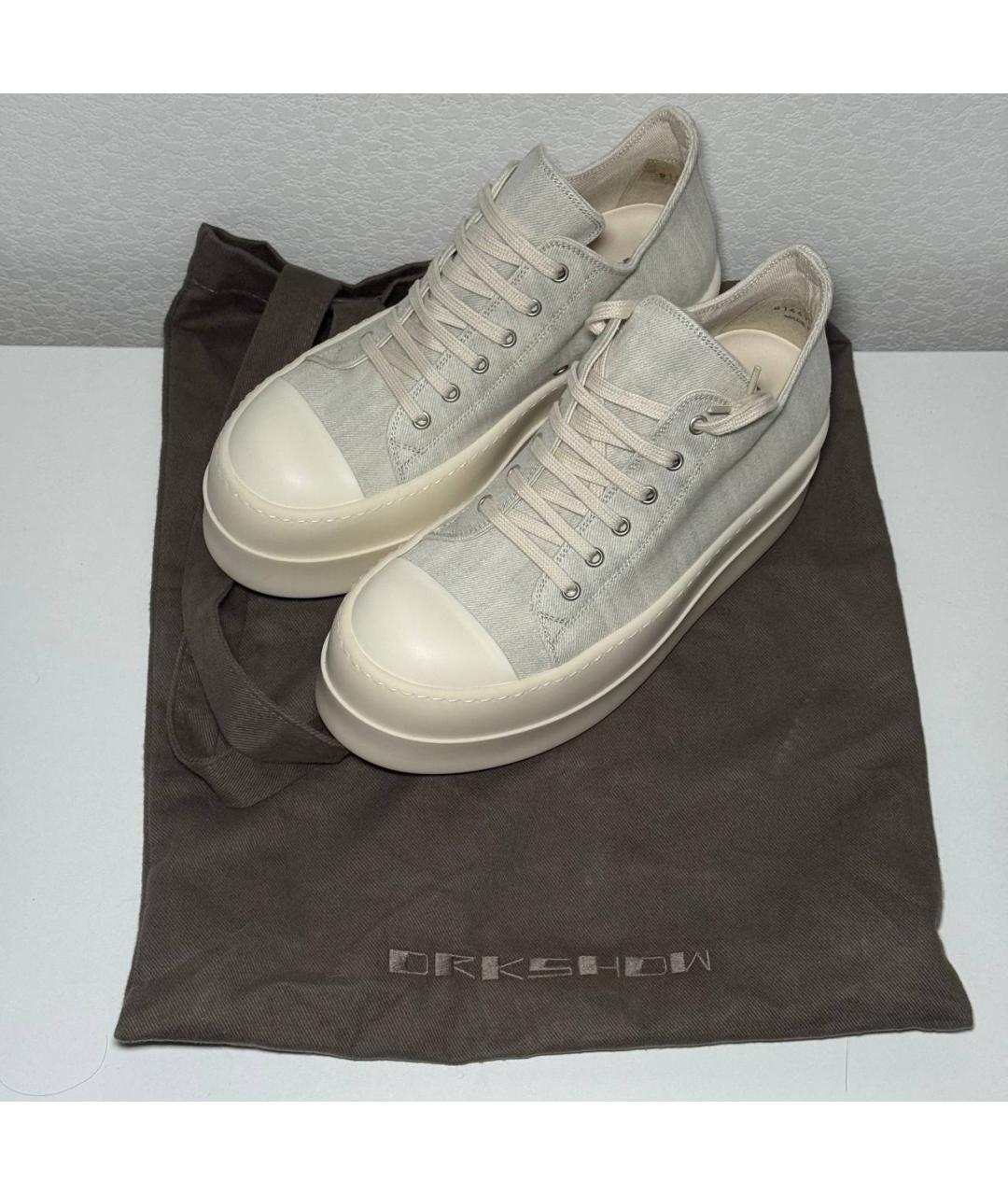 RICK OWENS DRKSHDW Белые низкие кроссовки / кеды, фото 8