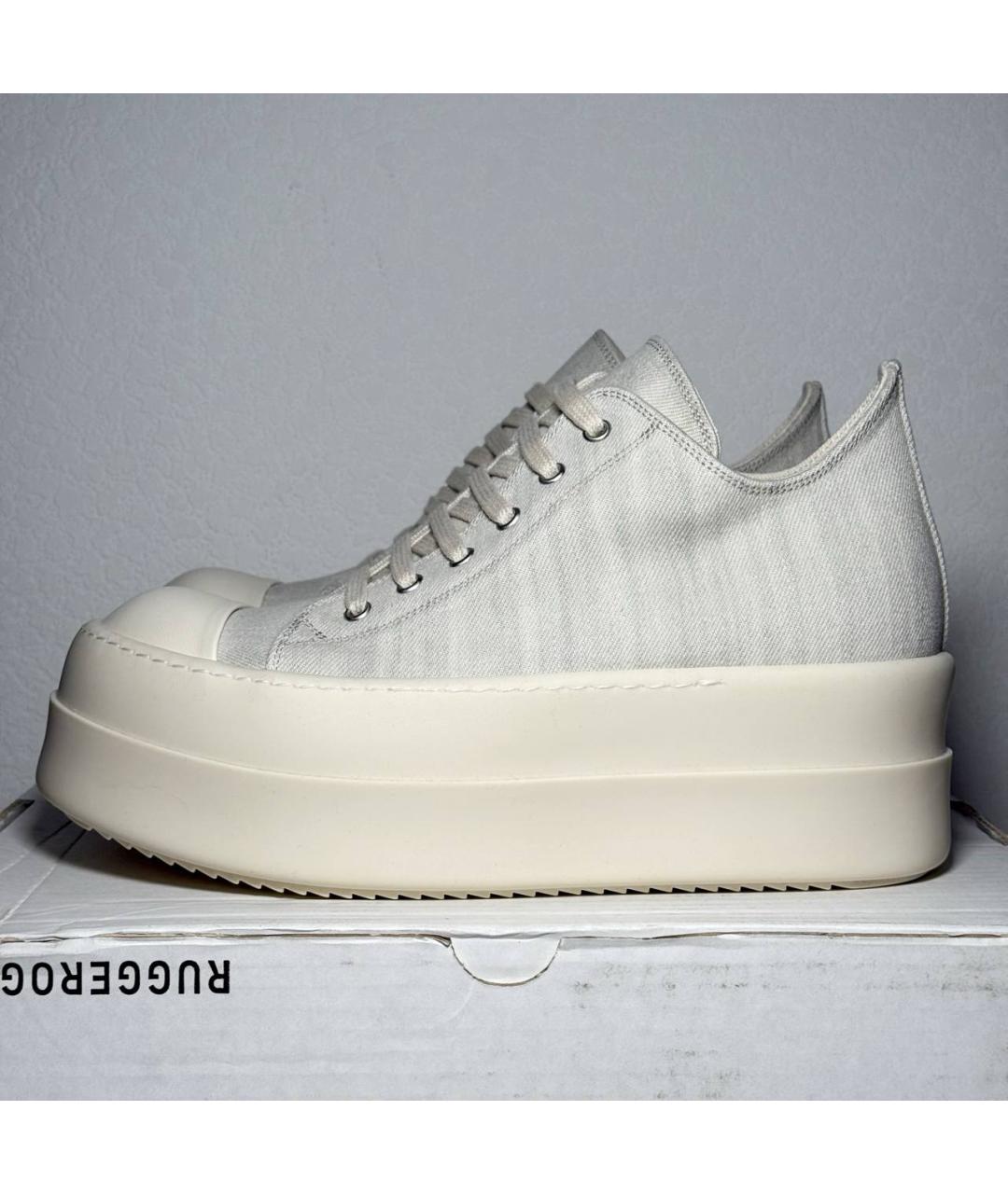 RICK OWENS DRKSHDW Белые низкие кроссовки / кеды, фото 10