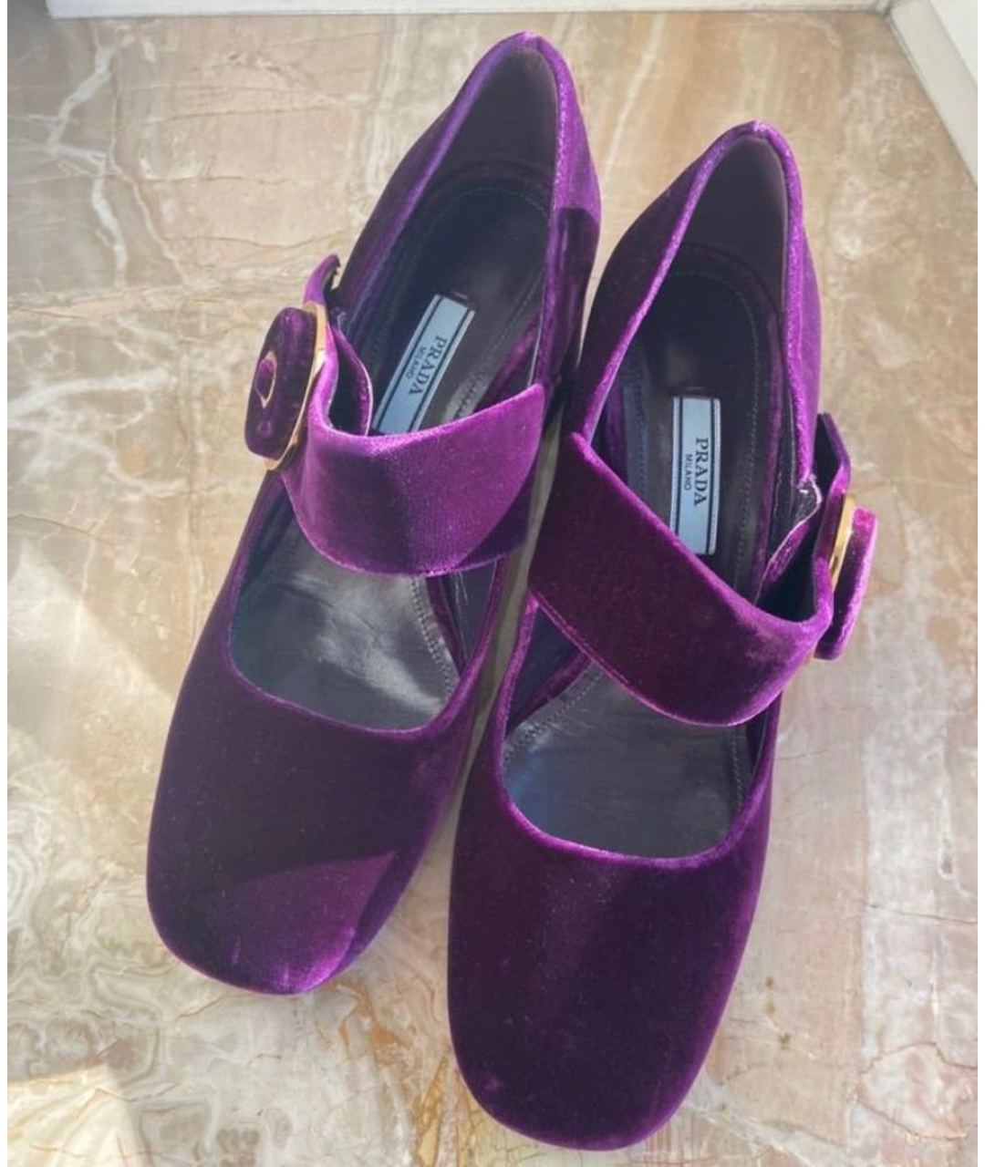 PRADA Фиолетовые замшевые туфли, фото 3
