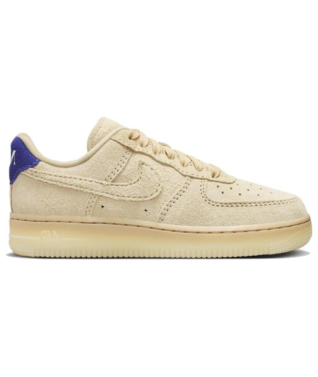 NIKE Бежевые замшевые кроссовки, фото 1