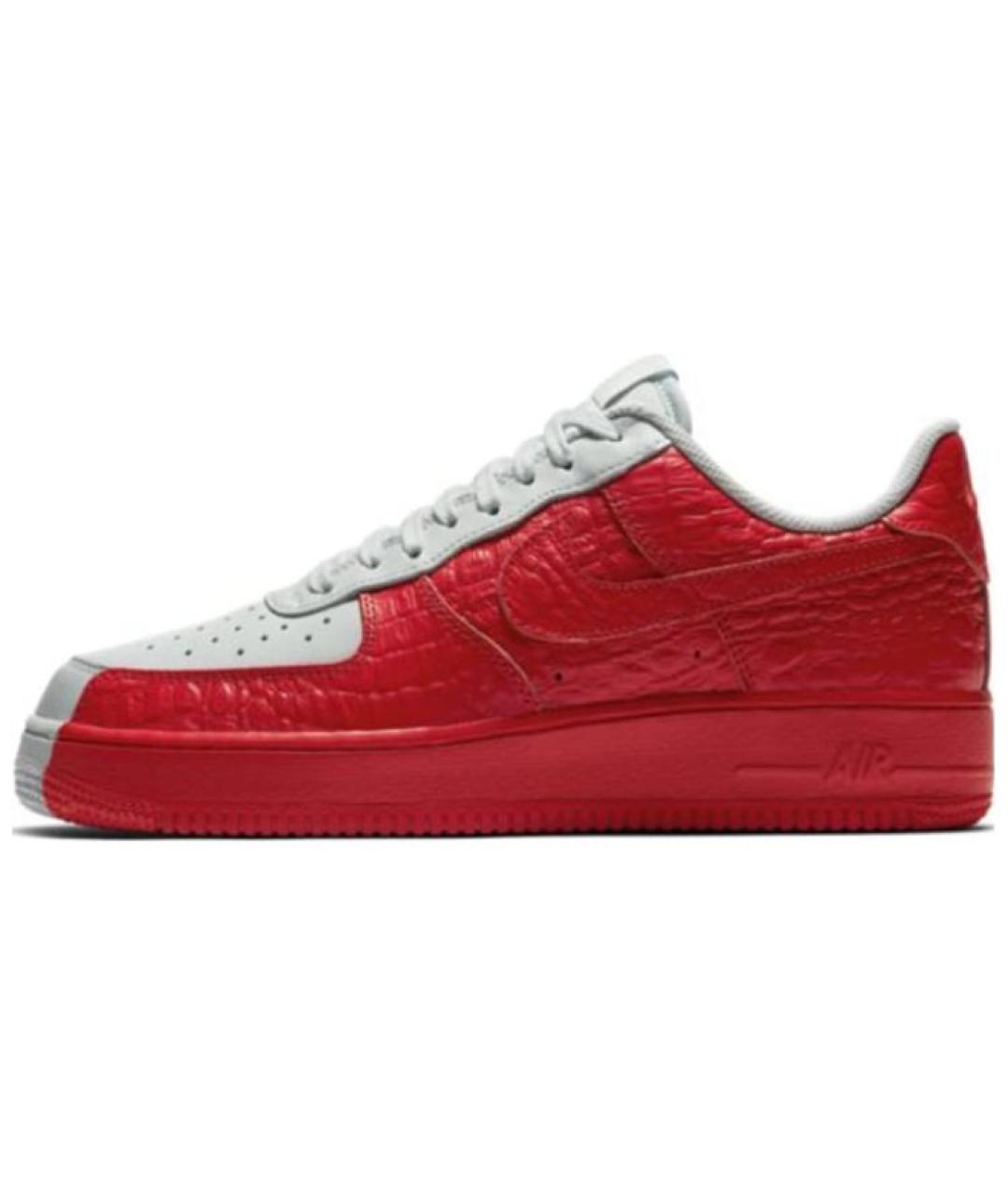 NIKE Красные кожаные низкие кроссовки / кеды, фото 3