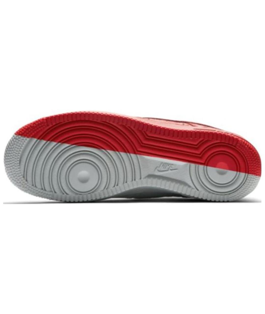 NIKE Красные кожаные низкие кроссовки / кеды, фото 4