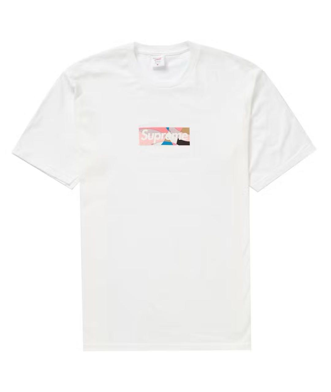 SUPREME Белая хлопковая футболка, фото 1