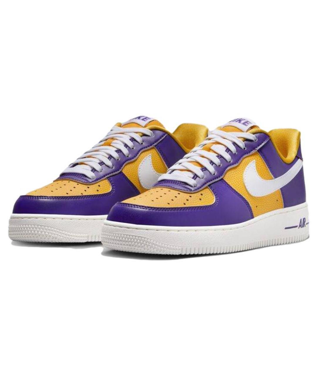 NIKE Фиолетовые кожаные кроссовки, фото 4