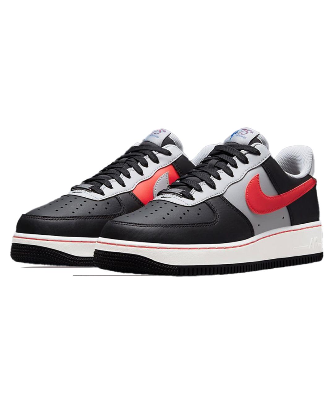 NIKE Черные кожаные низкие кроссовки / кеды, фото 4