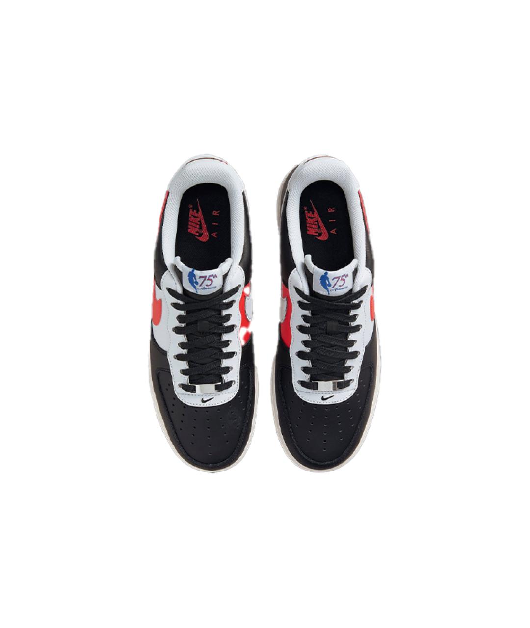 NIKE Черные кожаные низкие кроссовки / кеды, фото 5