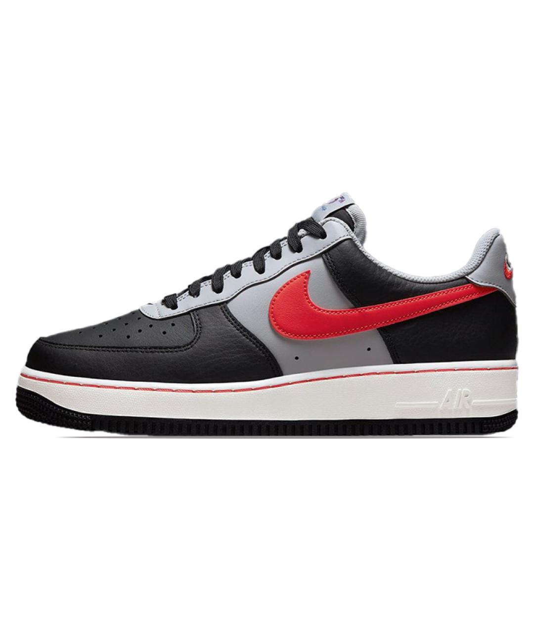 NIKE Черные кожаные низкие кроссовки / кеды, фото 2