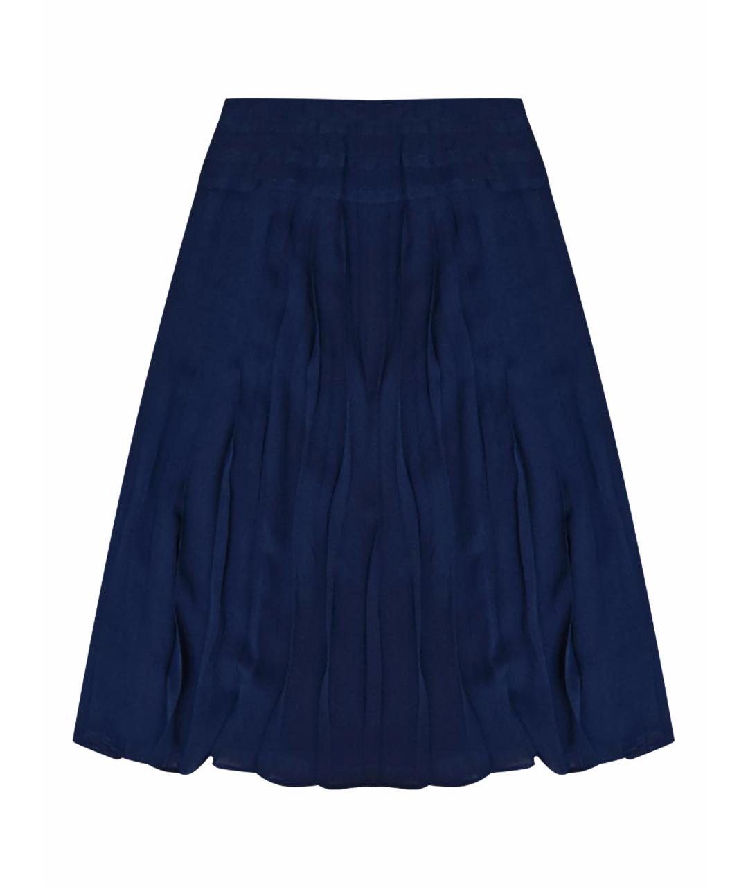 JOSEPH Темно-синяя шелковая юбка миди, фото 1