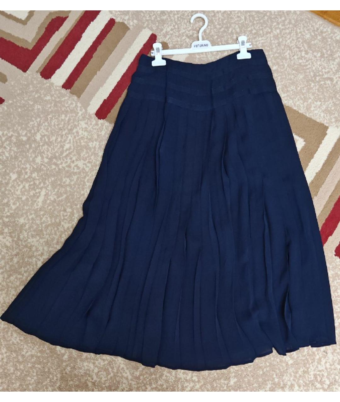 JOSEPH Темно-синяя шелковая юбка миди, фото 7