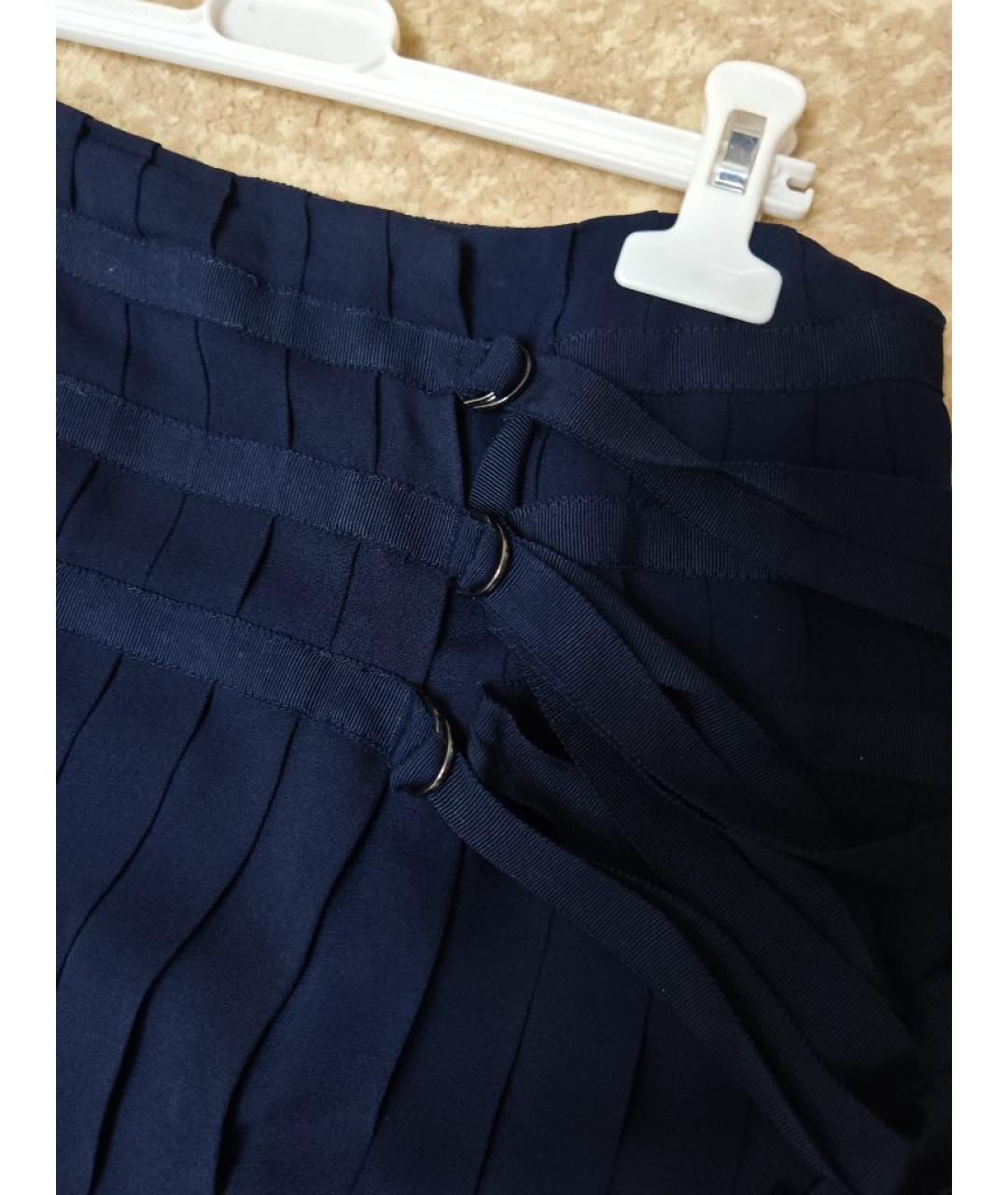 JOSEPH Темно-синяя шелковая юбка миди, фото 4