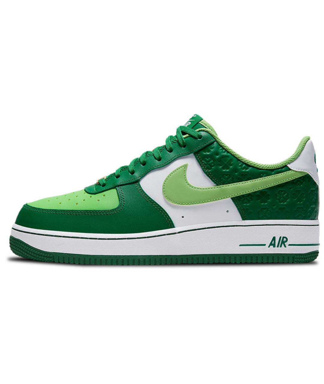 NIKE Зеленые кожаные кроссовки, фото 4
