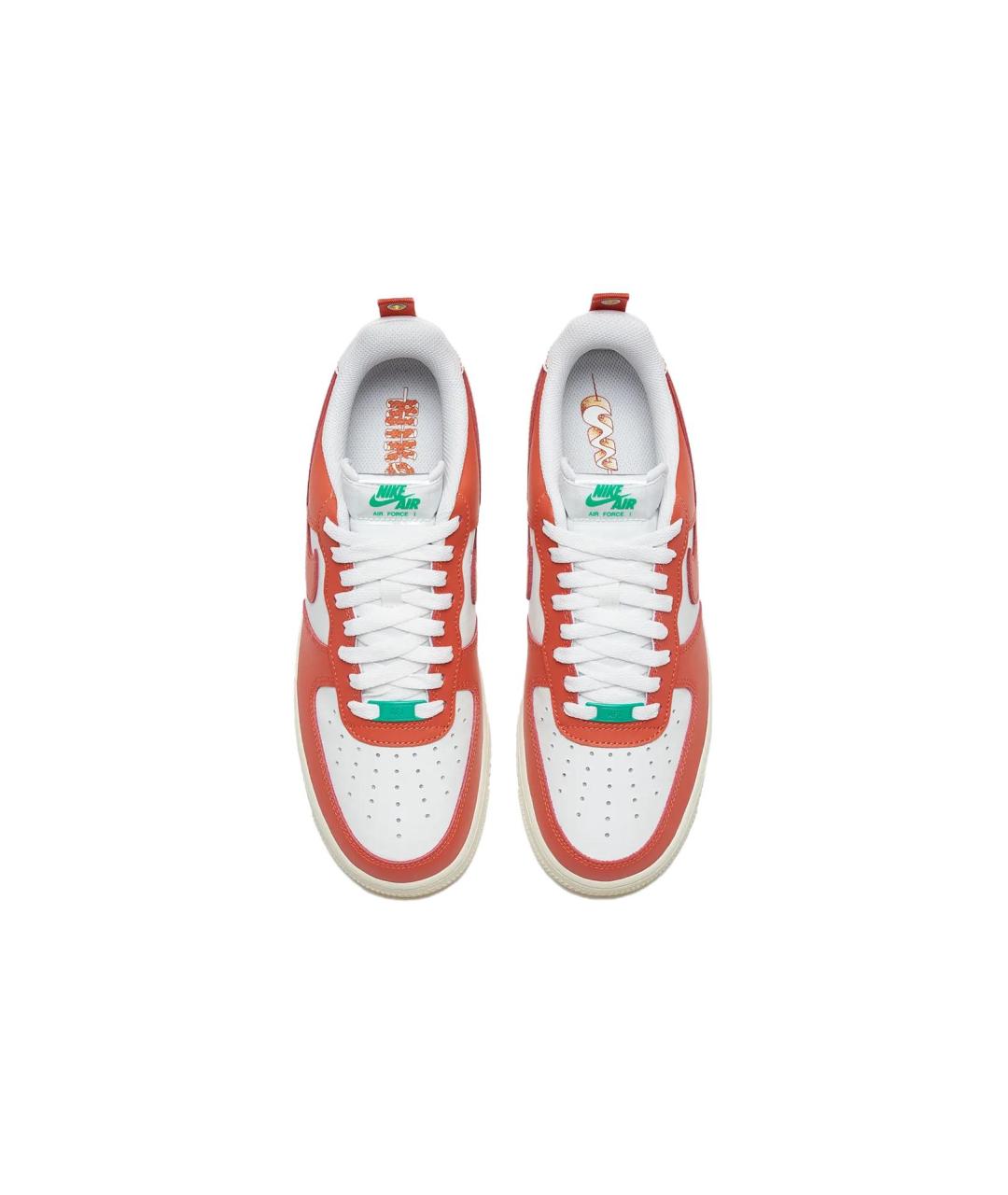 NIKE Оранжевое кожаные низкие кроссовки / кеды, фото 5