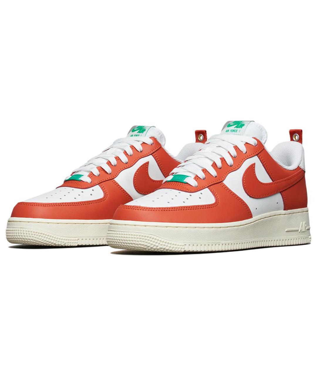 NIKE Оранжевое кожаные низкие кроссовки / кеды, фото 4