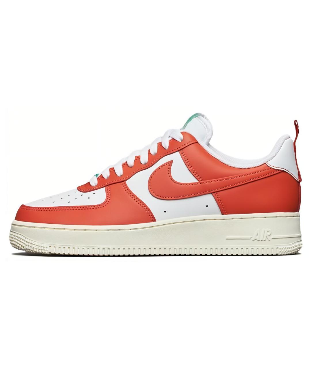 NIKE Оранжевое кожаные низкие кроссовки / кеды, фото 2