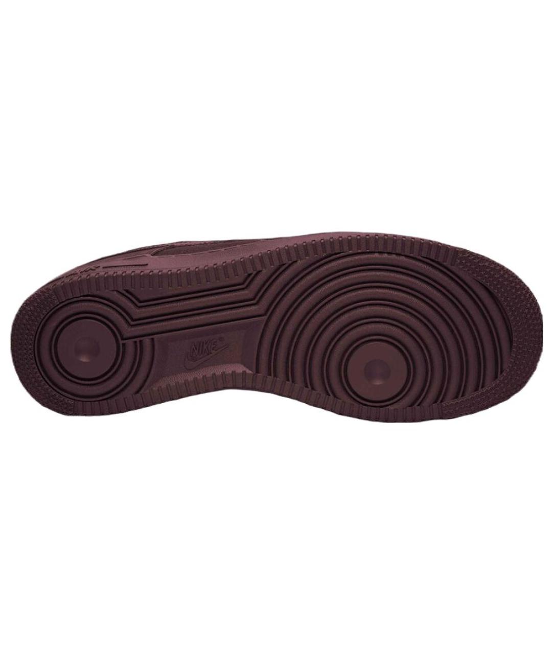 NIKE Бордовые кожаные низкие кроссовки / кеды, фото 5