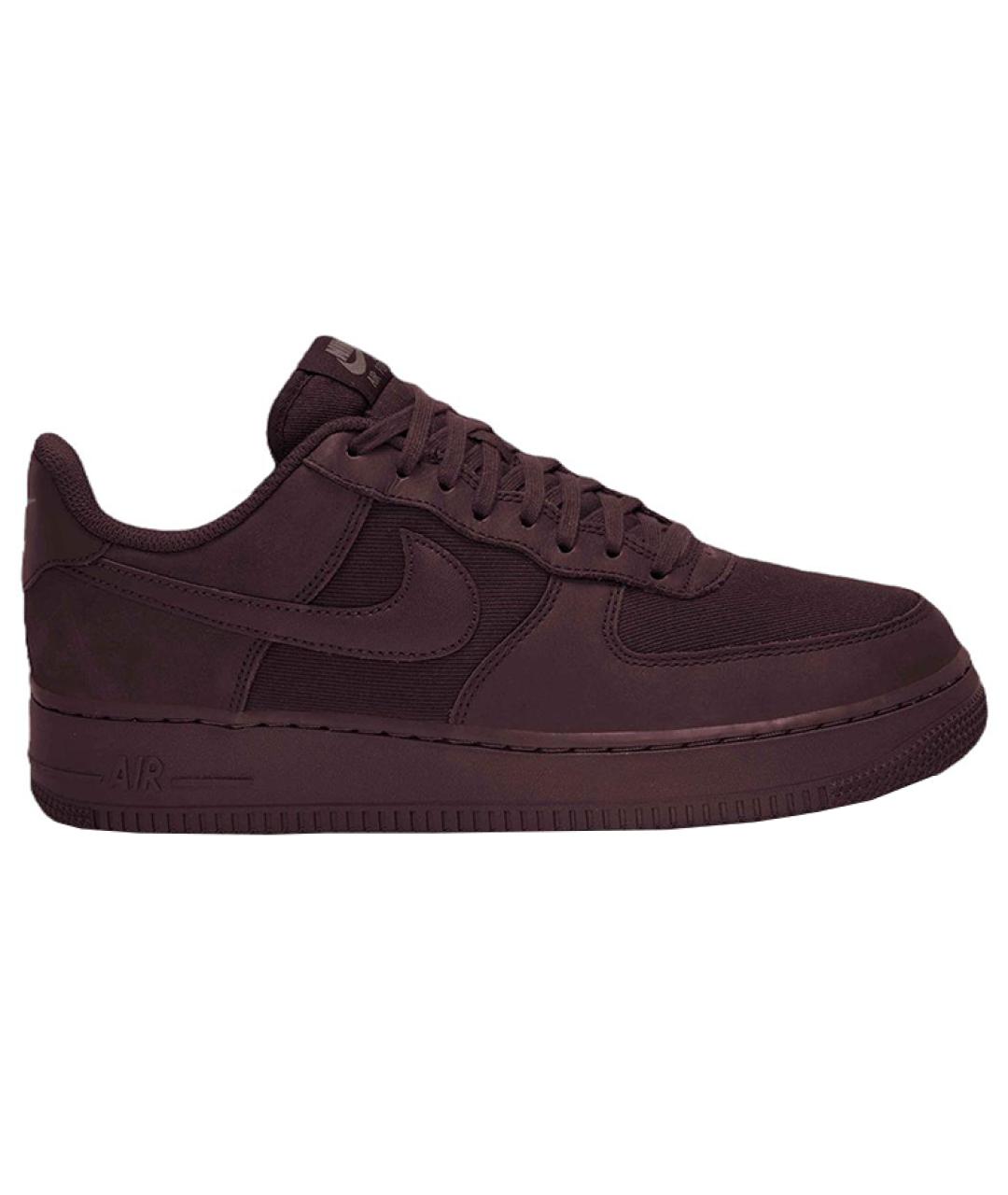 NIKE Бордовые кожаные низкие кроссовки / кеды, фото 3